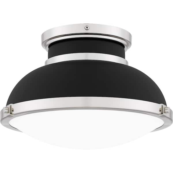 Quoizel Tobias 14 in. 2 Light Matte Black Flush Mount