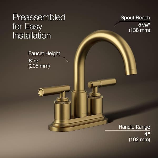 KOHLER Torrington 4 in. Centerset Double Handle Bathroom Faucet in