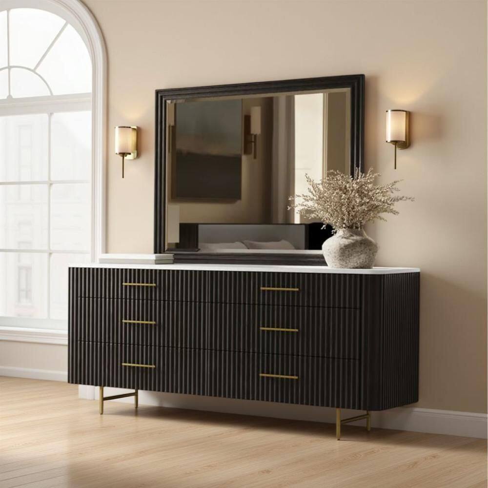 Jeh Espresso Brown 2 in. W x 36 in. H Rectangle Wood Framed Mirror price history on PriceWatchPro