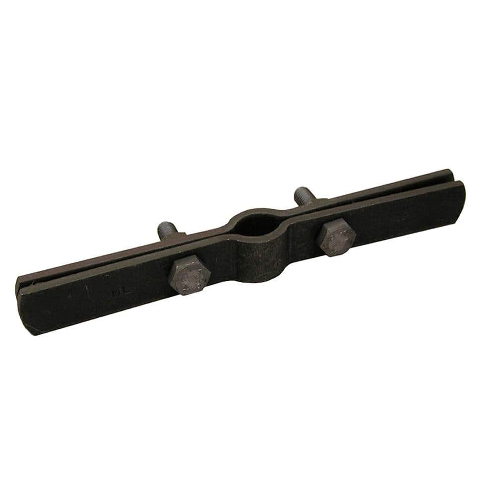 JONES STEPHENS 1-1/4 in. x 10 in. Overall Width Cast Iron Riser Clamp ...