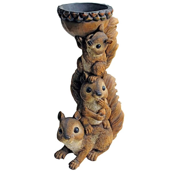 Design Toscano 15 in. H 3 a Crowd Stacked Squirrel Garden Statue