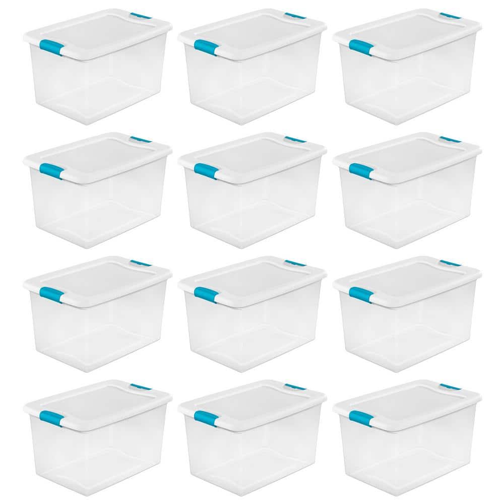Sterilite 64 qt. Plastic Latching Storage Box Containers in Clear, 60-Pack  60 x 14978006 - The Home Depot