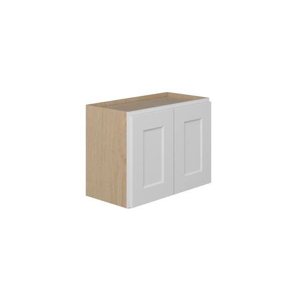 Norfolk Assembled 24 in. W x 18 in. H x 12 in. D Plywood Wall Cabinet in Painted White
