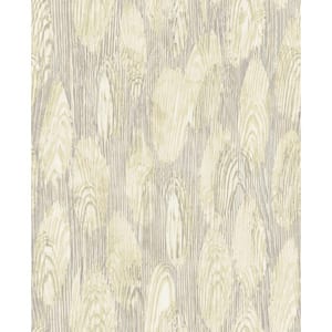 Monolith Light Yellow Abstract Wood Paper Strippable Roll (Covers 57.8 sq. ft.)