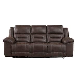 Lazzara Emily 87 in. W Pillow Top Arm Microfiber Rectangle Manual