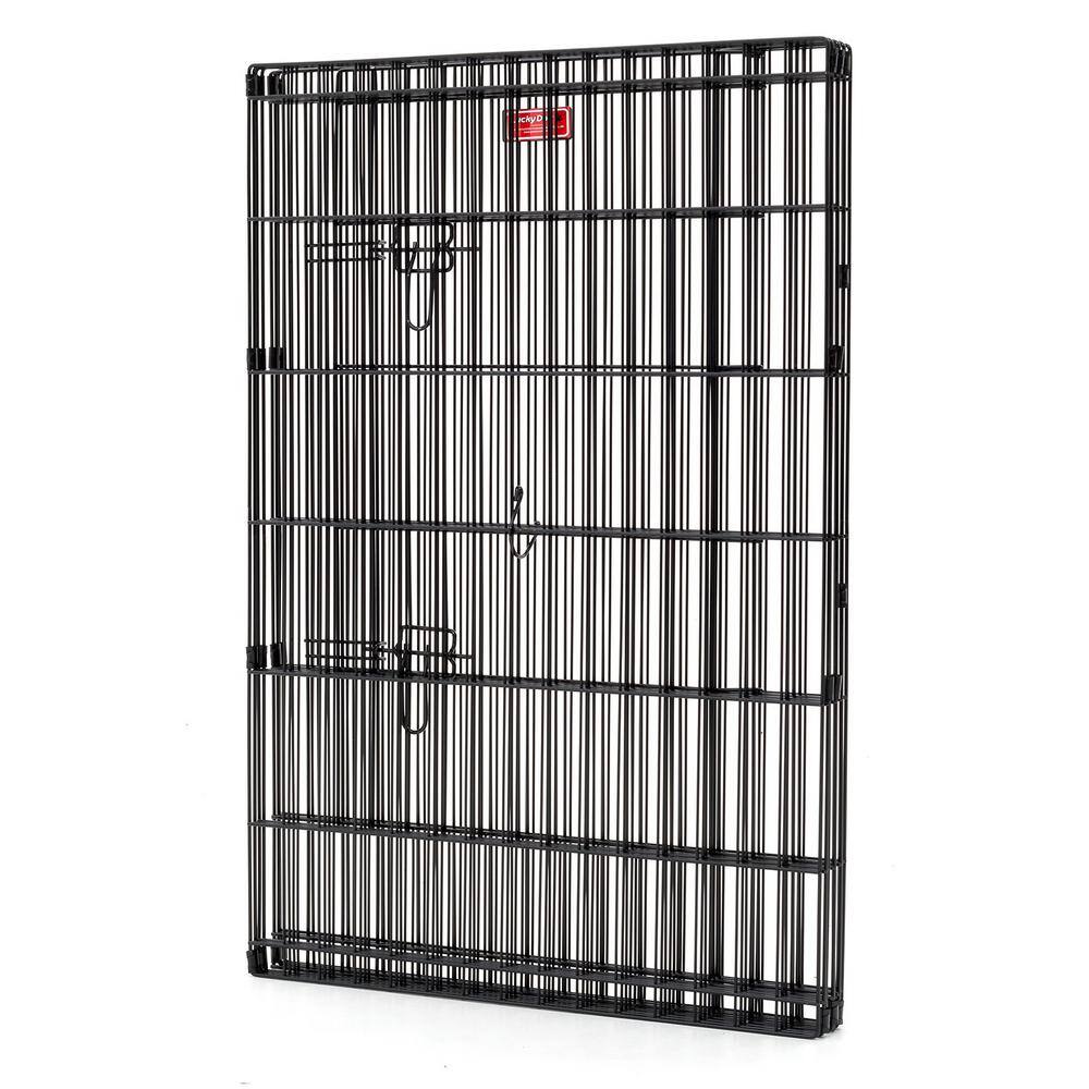 Lucky Dog 24"H Black Metal Exercise Pen with Stakes