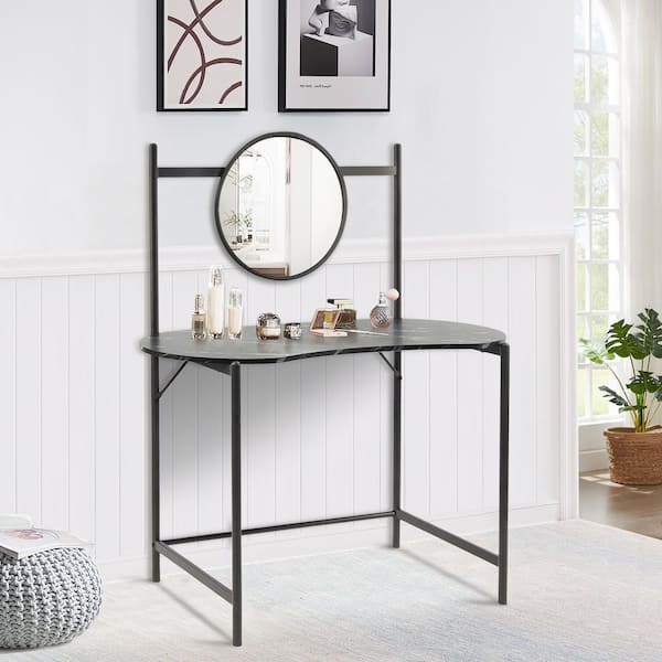 Homy Casa Looney Grey Dresser With Mirror 53 in. H x 43.3 in. W x 19.7 D in.