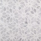 Thistle White 12.4 in. x 14.13 in. Polished Marble Mosaic Tile (1.21 sq. ft./Sheet)