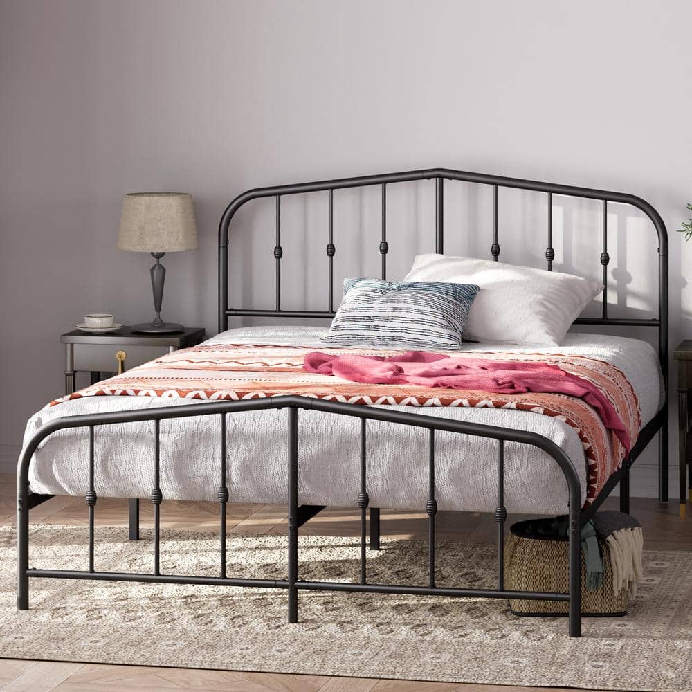 Zinus Clara Black Metal Frame King Platform Bed Frame CLO