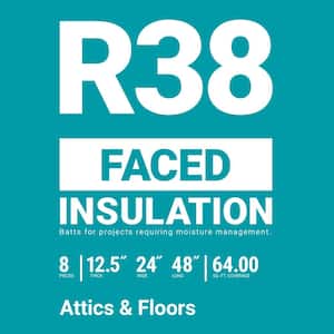 R-38 Kraft Faced Fiberglass Insulation Batt 24 in. x 48 in.