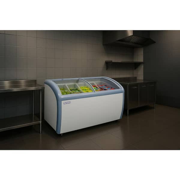 Norpole 12.7 Cu. Ft. Manual Defrost Curved Chest Freezer in White
