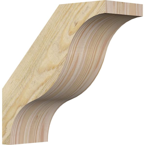 Ekena Millwork 4"W x 10"D x 10"H Funston Rough Sawn Knee Brace, Douglas Fir