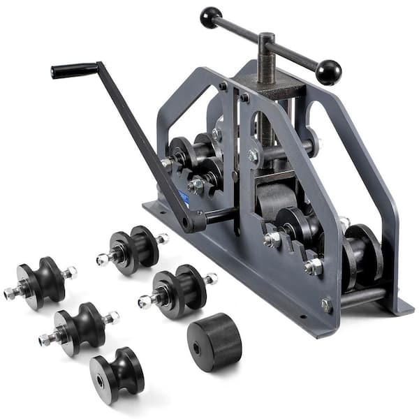 Max 1-1/2 in. 360° Pipe Bender Manual Tube Roller Bender with 6 Dies, 360° Bending Tool for Copper, Aluminum