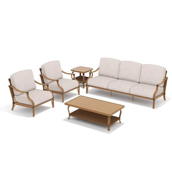 Arcadia 5-Piece Aluminum Outdoor Conversation Set with Cushion