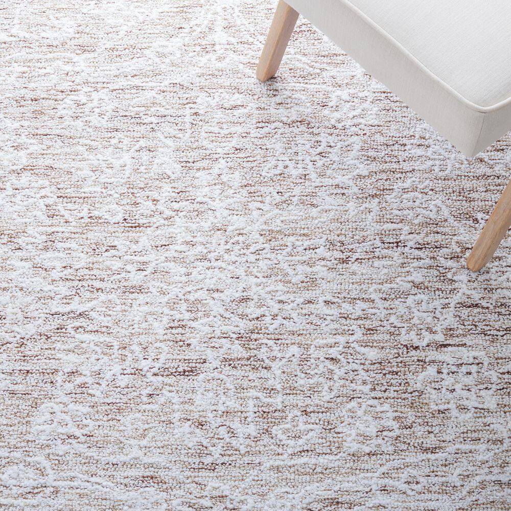 Ivory and Beige Hand-Tufted Wool Rectangular Area Rug