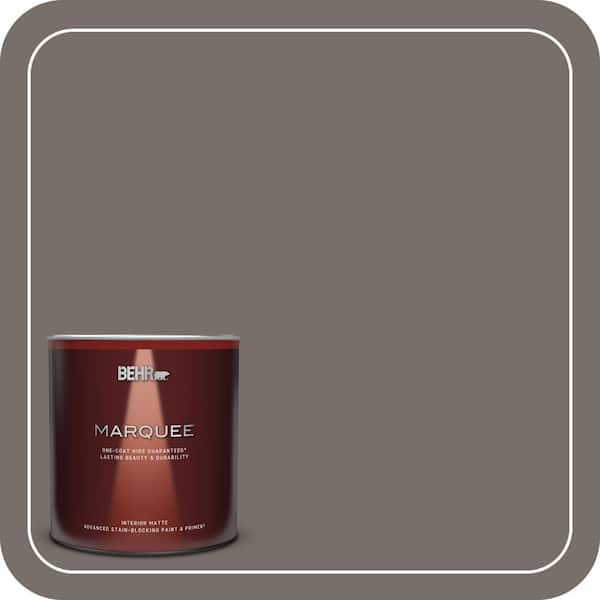 BEHR MARQUEE 1 qt. #BNC-37 Gray Owl Matte Interior Paint & Primer