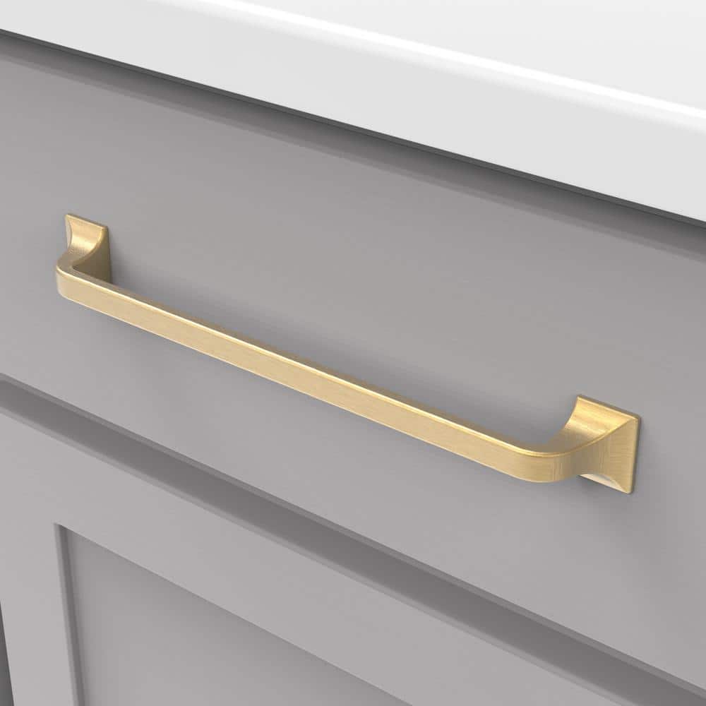Brushed Golden Brass 8-13/16" Modern Cabinet Handles