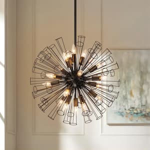 Mariah 18-Light Black Sputnik Sphere Chandelier