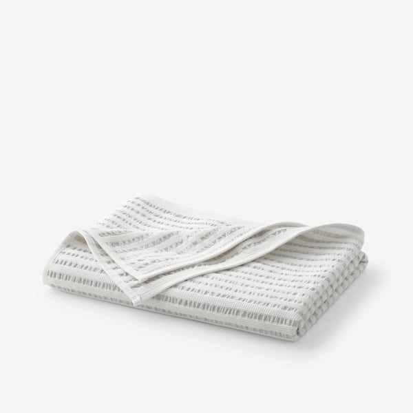The Company Store Ruched Stripe Gray Throw Blanket