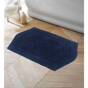 Waterford Collection 100% Cotton Tufted Bath Rug, 21 in. x34 in. Rectangle, Navy