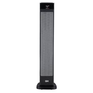 Deluxe Digital 1,500-Watt 30 in. Portable Ceramic Electric Space Heater w/ Remote Control and Overheat Safety Protection
