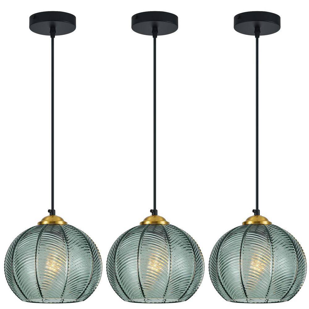 Home Lighting 7. 87in. 3-Light Gray Green-3Pack Glass Globe Pendant Lights for Kitchen Island price history on PriceWatchPro