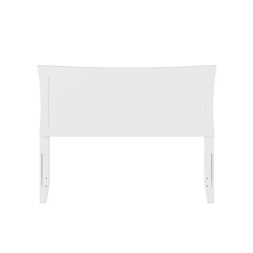 Metro Full White Wood Curved Headboard