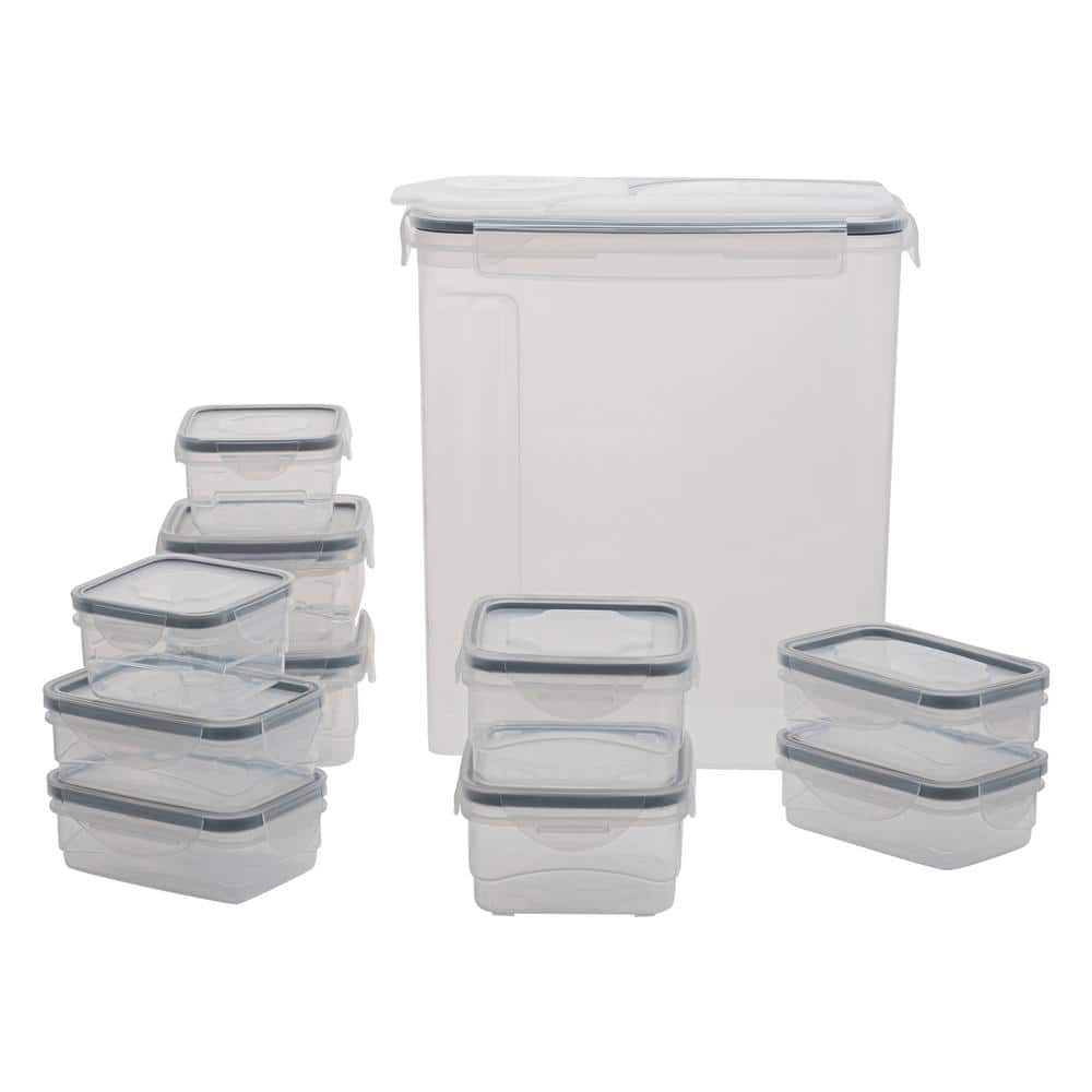 Clear BPA-Free Plastic Airtight Food Storage Container Set