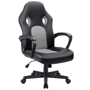 Gray Racing style Gaming Chair Office Chair Computer Adjustable Leather Chair