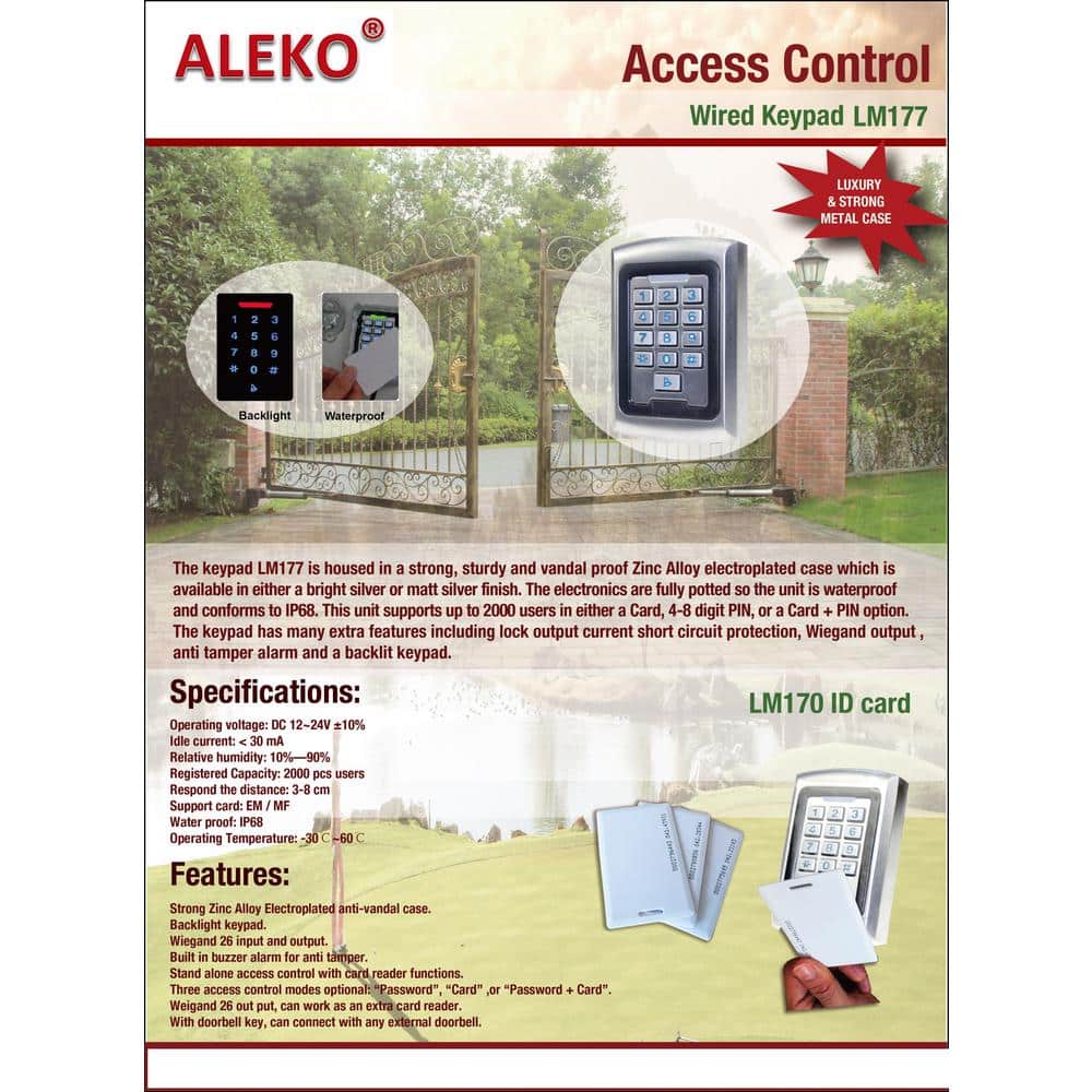 Universal Waterproof Metal Alloy Keypad with Backlight