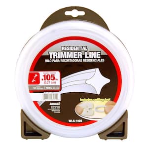 Residential 180 ft. 0.105 in. Universal 4 Point Star Trimmer Line with Line Cutting Tool