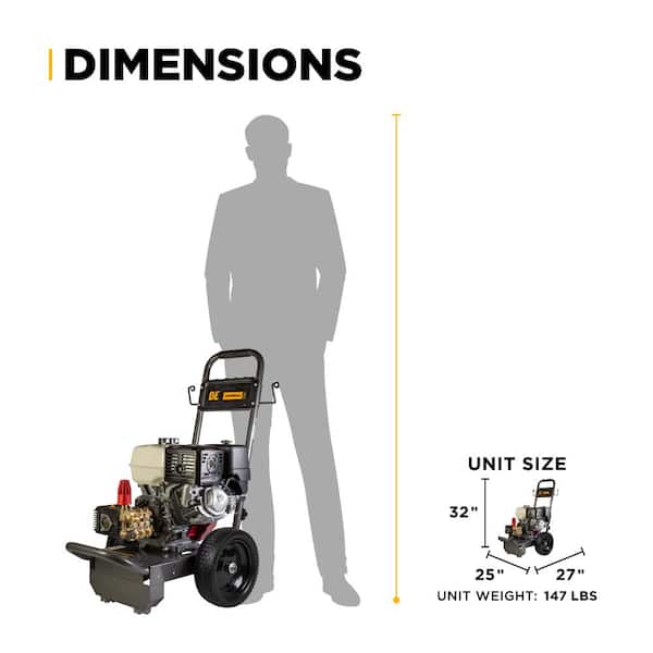 BE POWER EQUIPMENT 4200 PSI 4.2 GPM Cold Water Gas Pressure Washer