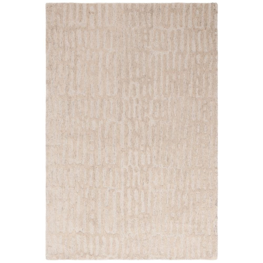UPC 198162012754 product image for Ebony 5 ft. x 8 ft. Beige Faded Striped Solid Area Rug | upcitemdb.com