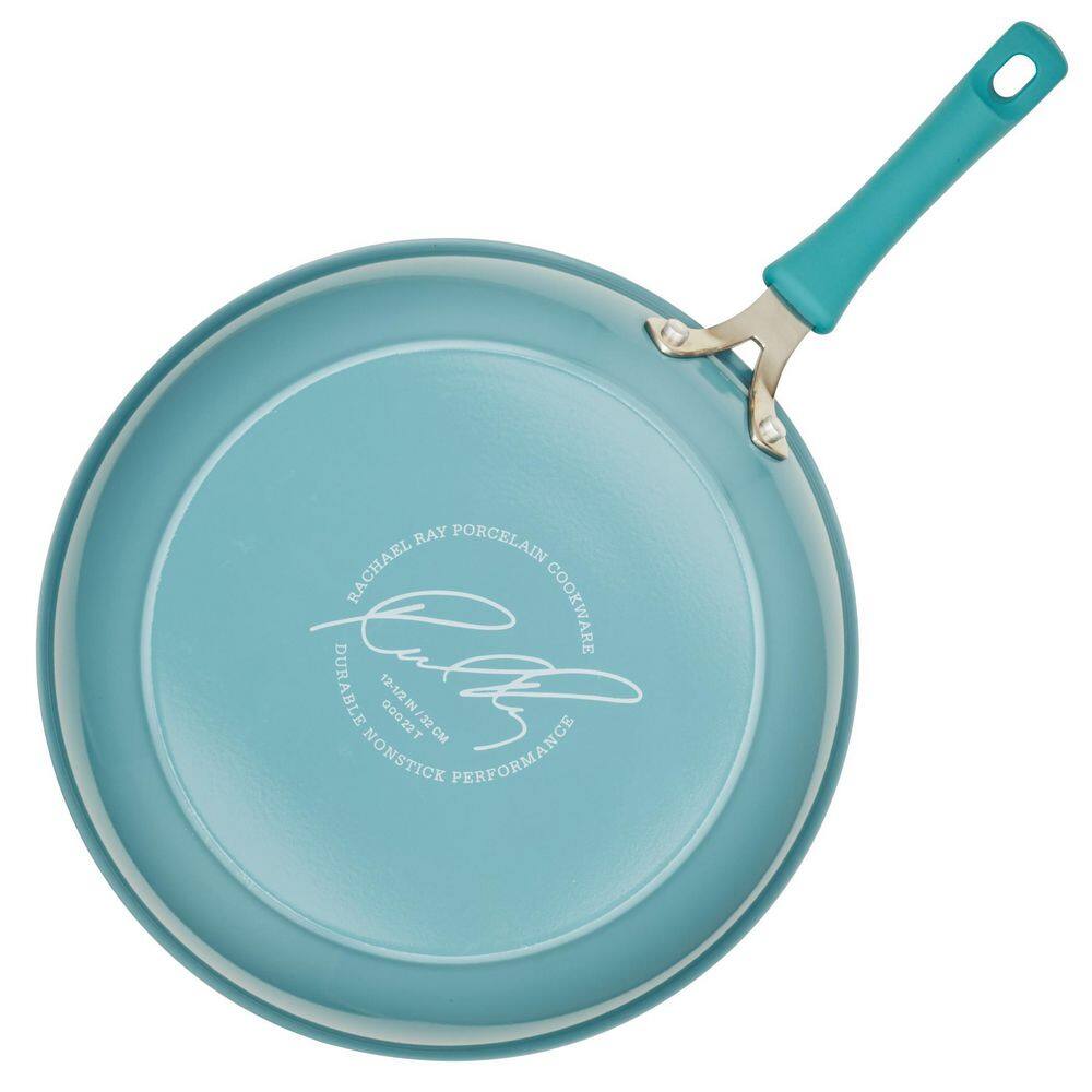 Agave Blue 12.5" Aluminum Nonstick Frying Pan with Ceramic Coating