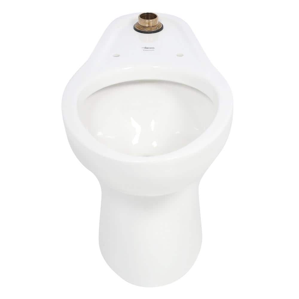 White Ceramic Elongated Commercial Flushometer Toilet Bowl