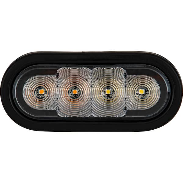 6 in. LED Work Emergency Warning Flash Strobe Light Amber/Clear