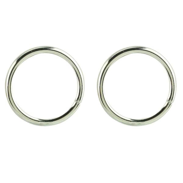 Everbilt 3/16 in. x 1-1/2 in. Nickel-Plated Ring (2-Pack)