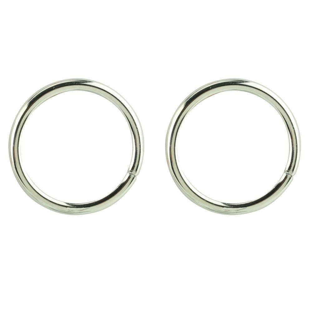 Hardware Essentials 0.262 in. Wire x 2-1/2 in. Inside Diameter Nickel-Plated Welded Ring (25-Pack) 321718