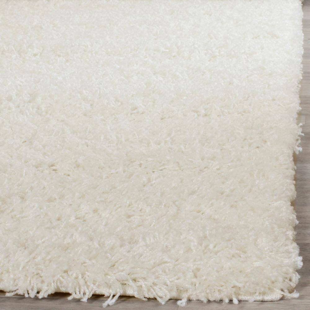 Plush Comfort White Synthetic Shag Rug, 3' x 5'