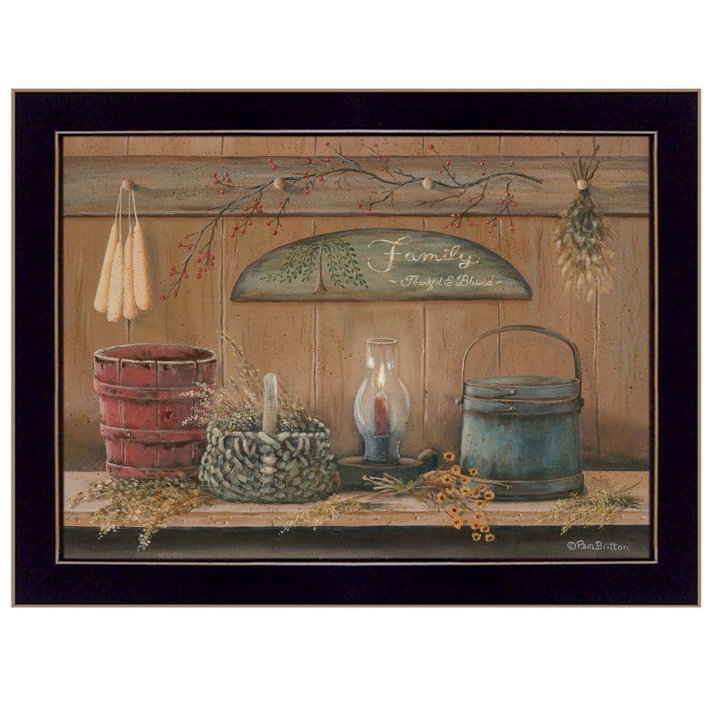 Treasures on the Shelf I by Pam Britton Framed Art Print in Multicolor on P