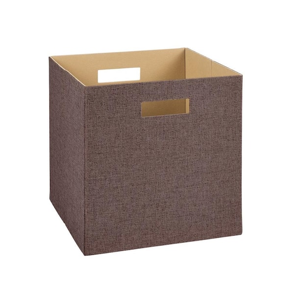 W Brown Fabric Cube Storage Bin, Closetmaid Cube Storage Bins