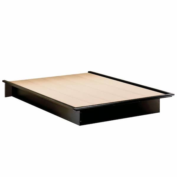 South Shore Step One Full-Size Platform Bed in Pure Black