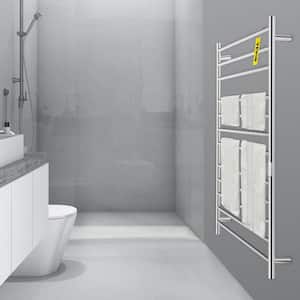 Heated Towel Rack 12-Bar Towel Warmer Rack Wall Mounted Electric Towel Warmer Electric Towel Drying Rack with Timer