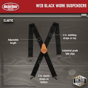 Web Black Work Suspenders