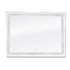 Edison Crystal 48 in. x 36 in. Wall Backlit LED Mirror with Touch On/Off Dimmer and Anti-Fog Function