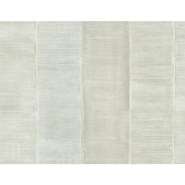 Seabrook Designs Palladium Metallic Ivory Striped Paper Strippable Roll (Covers 60.75 sq. ft.)