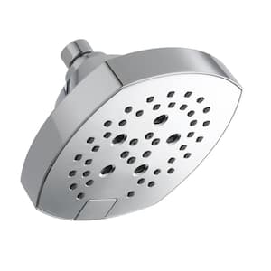 Stryke 5-Spray Patterns 6 in. Wall Mount Fixed Shower Head with H2Okinetic Technology in Lumicoat Chrome