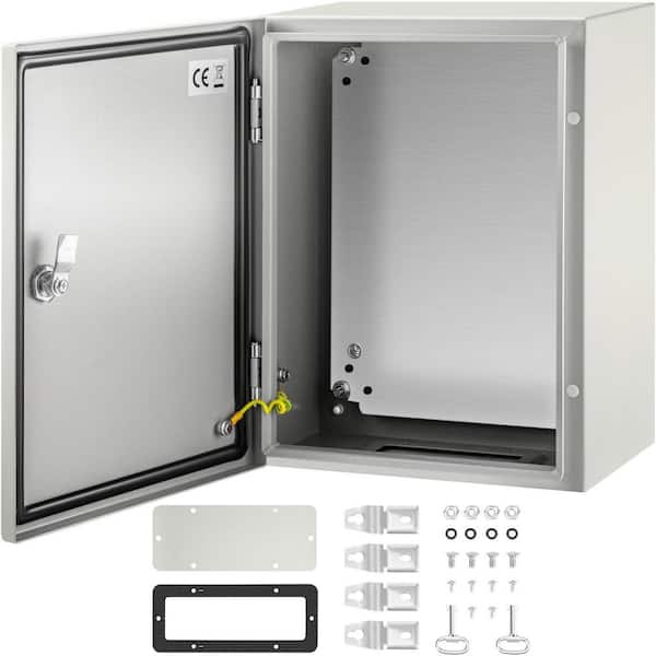 NEMA Steel Case,16 x 12 x 8 in., NEMA 4X Steel, IP66 Rated for Water and Dust Resistance, Includes Mounting Plate