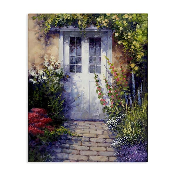 Stupell Industries Back Doorway Plants by Hilary Mayes Unframed Architecture Graphic Art Print 48 in. x 36 in.