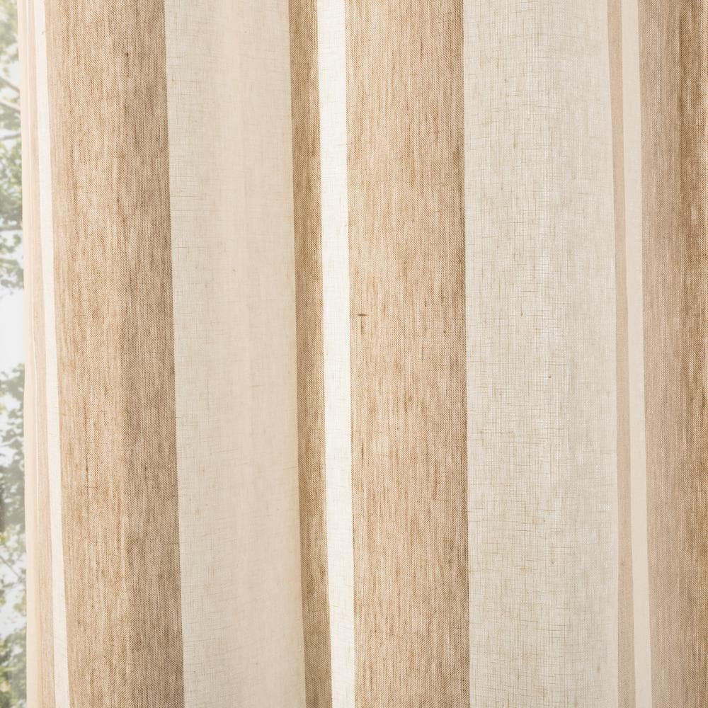 Ivory Linen and Cotton Sheer Grommet Window Panel